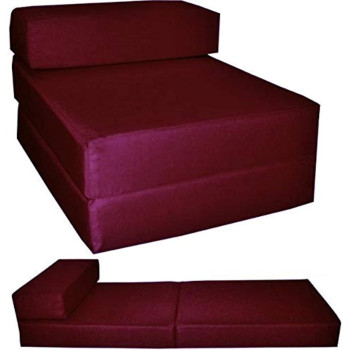 Zena Black Stallion Single, Fold Out, Z Sofa Cum Bed - Burgundy