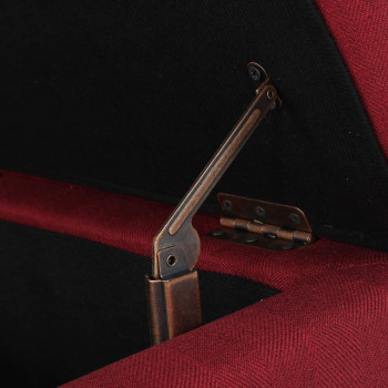 Christopher Knight Home Breanna Fabric Storage Ottoman, Deep Red