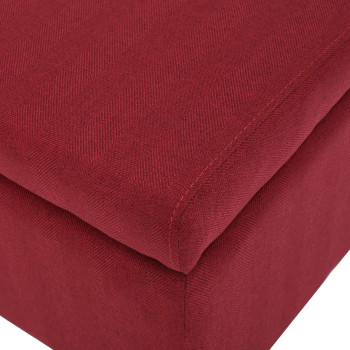 Christopher Knight Home Breanna Fabric Storage Ottoman, Deep Red