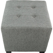 MJL Furniture Designs Upholstered Cubed/Square Olivia Series Ottoman, 17" X 19" X 19", Smoke Grey