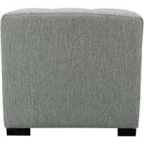 MJL Furniture Designs Upholstered Cubed/Square Olivia Series Ottoman, 17" X 19" X 19", Smoke Grey