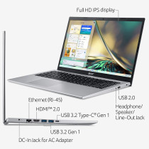 Acer Aspire 5 A514 Notebook with 11th Gen Intel Core i5-1135G7 8GB DDR4 RAM/512GB SSD, Pure Silver