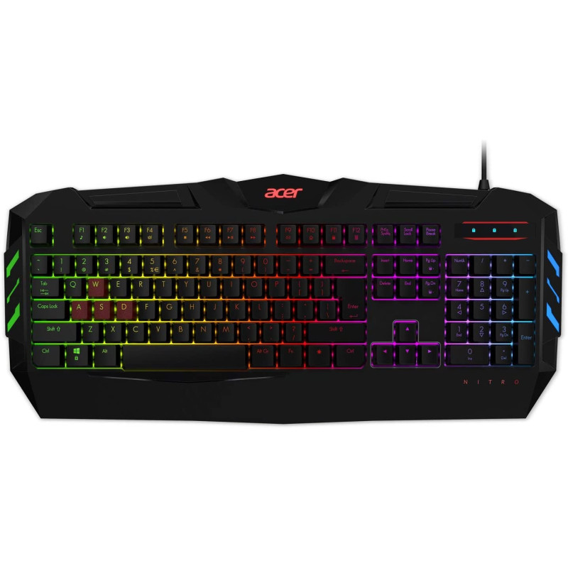 Acer NKB810 Nitro Gaming Keyboard - With anti-ghosting support and 6 modes of Backlight modes,Black