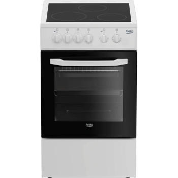 Beko 50 X 50 cm, 3 Ceramic Burners, Free standing Creamic Cooker, White - CSS48100, 1 Year Warranty