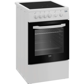 Beko 50 X 50 cm, 3 Ceramic Burners, Free standing Creamic Cooker, White - CSS48100, 1 Year Warranty