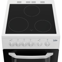 Beko 50 X 50 cm, 3 Ceramic Burners, Free standing Creamic Cooker, White - CSS48100, 1 Year Warranty