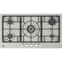 Beko 90 cm Gas Hob with 5 Standard Burners-HIMW95225SXEL"Min 1 year manufacturer warranty"