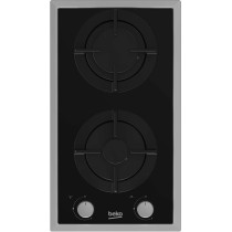 Beko Built-In 2 Gas Hob Glass, 30 cm, HDMS 32220 FX, 1 Year Warranty