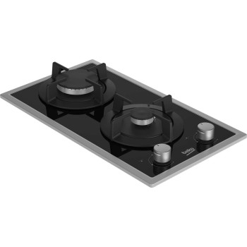 Beko Built-In 2 Gas Hob Glass, 30 cm, HDMS 32220 FX, 1 Year Warranty