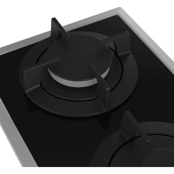 Beko Built-In 2 Gas Hob Glass, 30 cm, HDMS 32220 FX, 1 Year Warranty