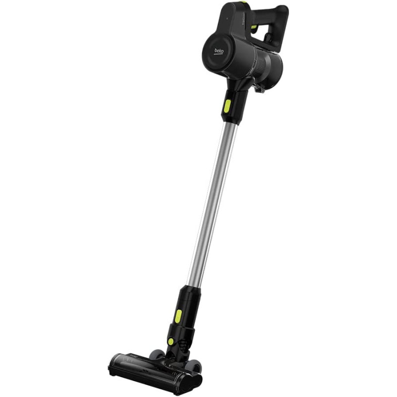 Beko VRT 51225 VB Cordless Vacuum Cleaner , 150 Watts DC Motor , 550 ML Dust-Bin Capacity , Electrical Turbo Brush with LED Light , 2 Suction Mode , Pet Brush - Black