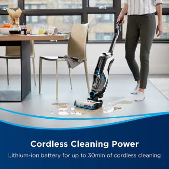 Bissell , Crosswave Cordless Max (2767E), 3 In 1 Cordless Cleaning Power, Vacuum, Wash And Dry, Multi-Surface Cleaning, With 2-Tank Technology & Self-Cleaning Cycle-2 Years Manufacturing Warranty
