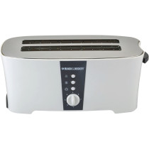 Black & Decker 1350W 4 Slice cool touch Toaster with Electronic Browning Control White ET124-B5 2 Years Warranty
