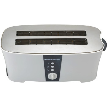 Black & Decker 1350W 4 Slice cool touch Toaster with Electronic Browning Control White ET124-B5 2 Years Warranty