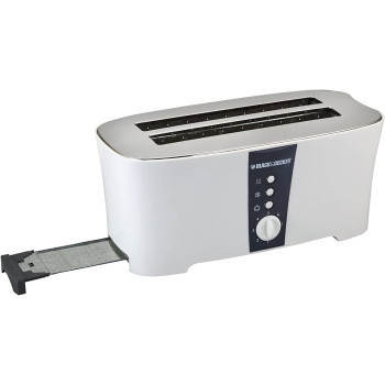 Black & Decker 1350W 4 Slice cool touch Toaster with Electronic Browning Control White ET124-B5 2 Years Warranty