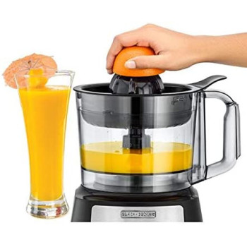 Black & Decker 600W 1.5L 6in1 Food Processor Food Bowl+Blender Jar And Grinder, 6in1 Chopper Shredder Blender Grinder Citrus Juicer And Dough Maker Plus 29 Extra Functions FX650-B5 2 Years Warranty