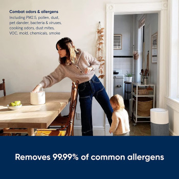 Blueair Air Purifier-Blue 3410 Cleans Upto 1862 sqft, 425m3/h CADR, Air Quality Indicator, HEPASilent Technology Removes 99.97% Pollen, Dust, Mould, Bacteria, Viruses, VOCs, Odours,1+1 Years Warrany
