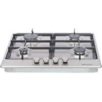 Bompani Gas Hob 4 Burners Size (60 x 60) cm Silver Model BO213LF -1 Years Full Warranty.