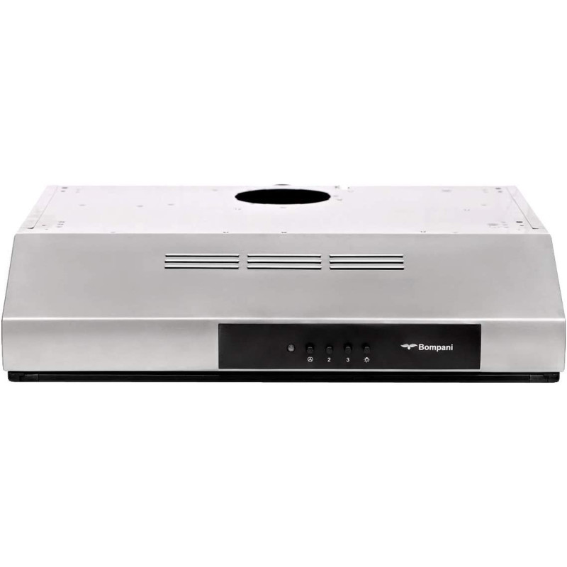 Bompani H1160ST 40 W Wall Mounted Hood Range Hood, 60 cm Size, Silver