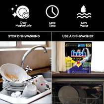 Bosch Free Standing Dishwasher -Sms8Zdi48M with Finish Powerball Ultimate All in One Dishwasher Tablets, Lemon Sparkle, 48 Tabs