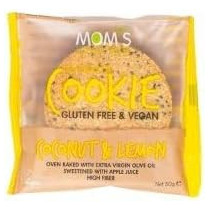 MOM'S Natural Foods Gluten Free And Vegan Cookie Coconut And Lemon, 50 G