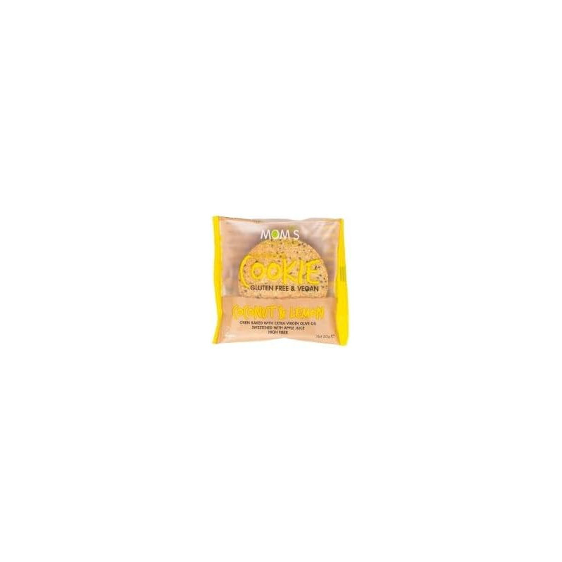 MOM'S Natural Foods Gluten Free And Vegan Cookie Coconut And Lemon, 50 G