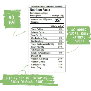 Bonaf Crunchy Freeze Dried Yellow Figs