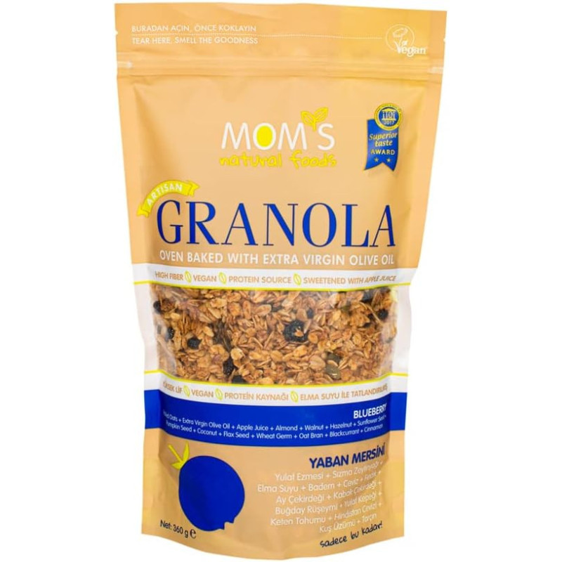 Mom'S Natural Food Blueberry Granola 360 Grams