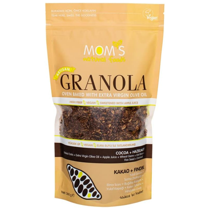 Mom'S Natural Food Cocoa & Hazelnut Granola 360 Grams