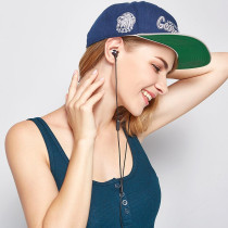 1More E1009 Piston Fit Wired Earphone With Noise Isolation Durable In-Ear Headphone Pure Sound Deep Bass Phone Control With Mic 3.5Mm Jack - Black