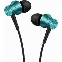 1More E1009 Piston Fit Wired Earphone With Noise Isolation Durable In-Ear Headphone Pure Sound Deep Bass Phone Control With Mic 3.5Mm Jack - Blue