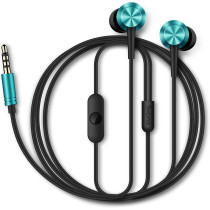 1More E1009 Piston Fit Wired Earphone With Noise Isolation Durable In-Ear Headphone Pure Sound Deep Bass Phone Control With Mic 3.5Mm Jack - Blue