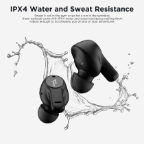 1More Ecs3001T Pistonbuds Tws Earphones 4 Enc Mic Low Latency Dynamic Stereo Earbuds Touch Control Sports Headphones Type-C Bluetooth 5.0 - Black