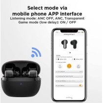 1More Omthing Eo006 Airfree Pods 2 True Wireless Earbuds Active Noise Cancelling Aptx Quality Audio Decoding Ipx5 Waterproof Bluetooth 5.0 - Black