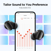 1More Eo009 Omthing Airfree Buds True Wireless Earbuds With Dnn Noise Cancellation For Clear Calls, Bluetooth 5.3 - Black
