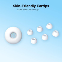 1More Eo009 Omthing Airfree Buds True Wireless Earbuds With Dnn Noise Cancellation For Clear Calls, Bluetooth 5.3 - White
