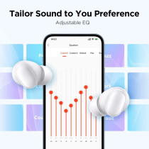 1More Eo009 Omthing Airfree Buds True Wireless Earbuds With Dnn Noise Cancellation For Clear Calls, Bluetooth 5.3 - White