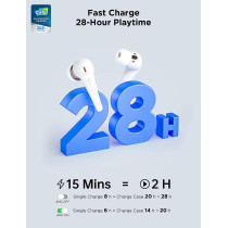 1More Es901 Comfobuds Pro True Wireless Earbuds Anc Modes With 6 Mics Enc Clear Call And Wireless Active Noise Cancelling Bluetooth 5.0 - White
