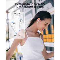 1More Ess3001T Comfobuds True Wireless Ergonomic And Lightweight Earbuds With 4 Enc Microphones, Ipx5 Water Resistance Bluetooth 5.0 Type-C - White