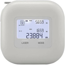 Akku Ak301 Smart Measuring Laser Tape 25M Long Distance Laser Range Finder 0.2S Measuring Speed High Resolution Digital Screen Pocket Size - White