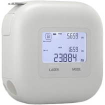 Akku Ak301 Smart Measuring Laser Tape 25M Long Distance Laser Range Finder 0.2S Measuring Speed High Resolution Digital Screen Pocket Size - White