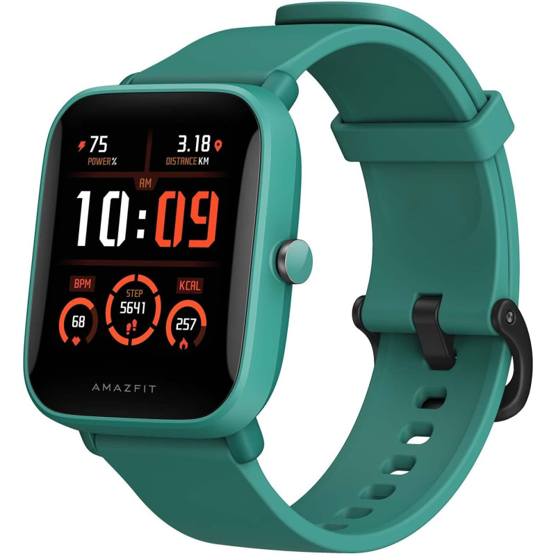 Amazfit Bip U Pro Smart Watch 1.43 Hd Color Screen Display 60+ Sports Mode 24Hrs Health Monitoring Buillt-In Gps Alexa 5 Atm Waterproof - Green