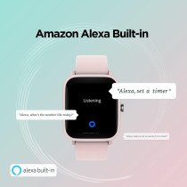 Amazfit Bip U Pro Smart Watch 1.43 Inch Hd Color Screen Display 60+ Sports Mode 24Hrs Health Monitoring Gps Alexa Supported 5Atm Waterproof - Sakura Pink