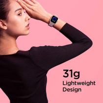 Amazfit Bip U Pro Smart Watch 1.43 Inch Hd Color Screen Display 60+ Sports Mode 24Hrs Health Monitoring Gps Alexa Supported 5Atm Waterproof - Sakura Pink