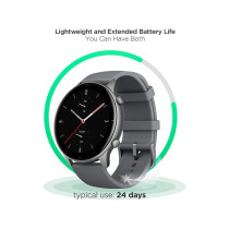 Amazfit Gtr 2E Smart Watch 1.39Inch Amoled Always-On Display 90 Sports Modes 24Hrs Health Monitoring, 5 Atm Water Resistance, Built-In Alexa - Grey