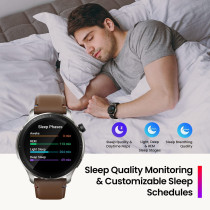 Amazfit Gtr 4 Smart Watch 1.43-Inch Amoled Display, 24/7 Health Management, Bluetooth Phone Calls, Gps, Music Storage - Brown