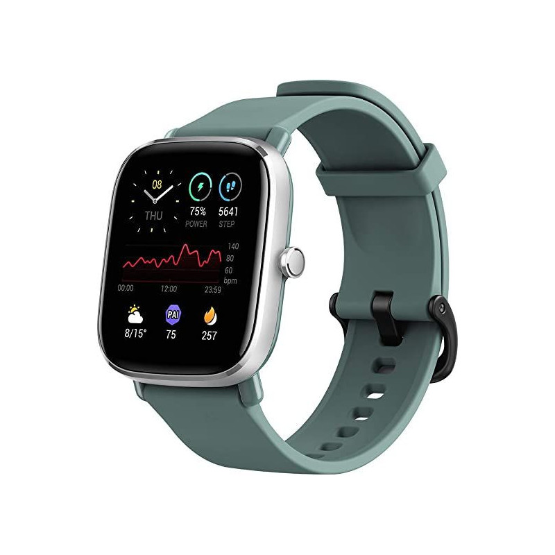 Amazfit Gts 2 Mini Smart Watch 1.55Inch Amoled Display With Female Cycle Tracking Health Monitoring 68+ Sports Mode Built-In Alexa Bluetooth 5.0 - Green