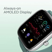 Amazfit Gts 2 Mini Smart Watch 1.55Inch Amoled Display With Female Cycle Tracking Health Monitoring 68+ Sports Mode Built-In Alexa Bluetooth 5.0 - Green