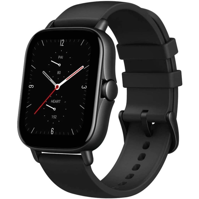 Amazfit Gts 2E Smart Watch 1.65Inch Hd Amoled 24Hrs Heart Rate Monitoring Spo2 Built-In Sports Mode, Gps Support 5 Atm Waterproof Bluetooth 5.0 - Black