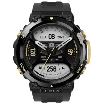 Amazfit T Rex 2 Smart Watch 1.39-Inch Amoled Display Real Time Navigation Gps Health & Fitness Tracker Sport Watch - Black/Gold